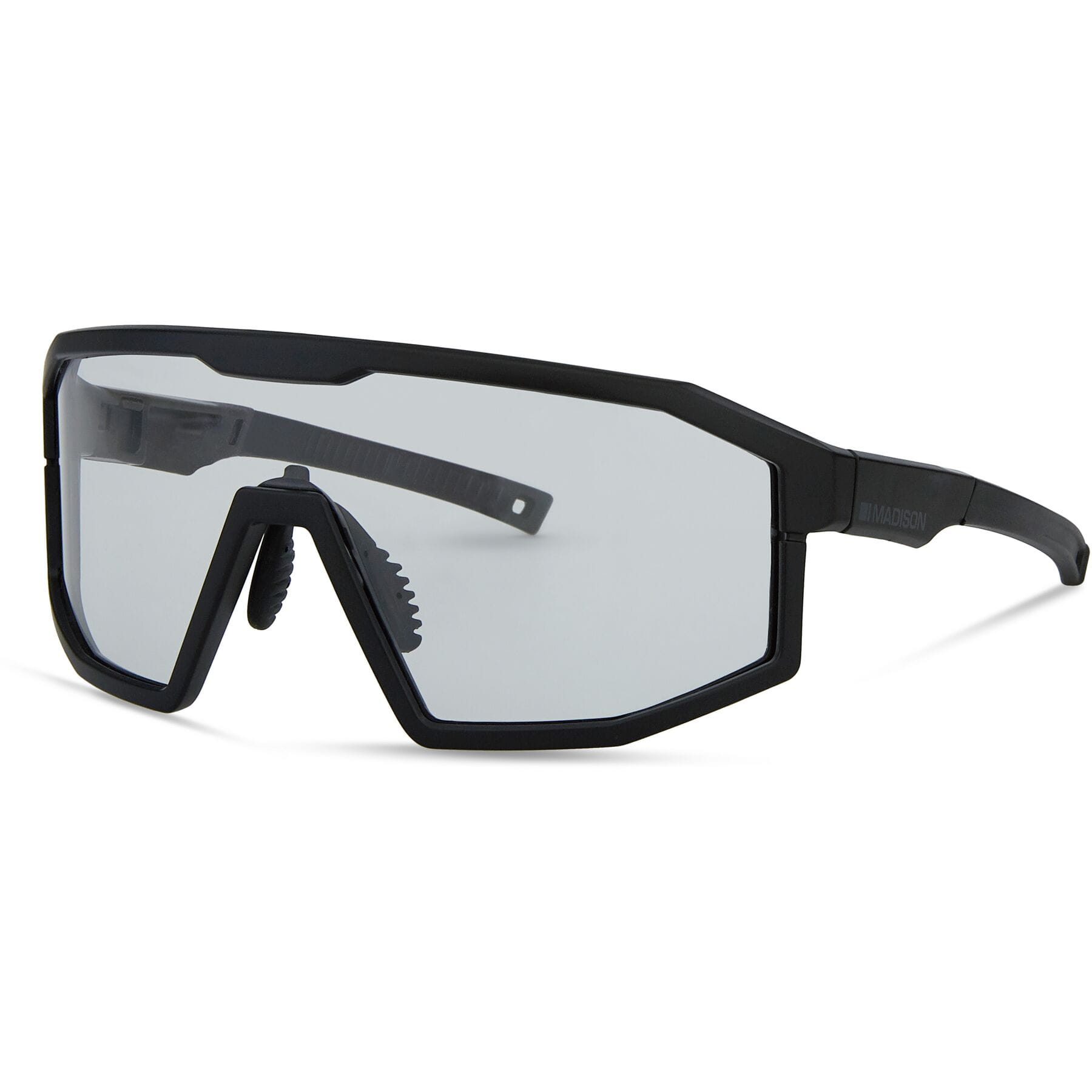 Image of Madison Enigma Matt Black Sunglasses Clear Lens