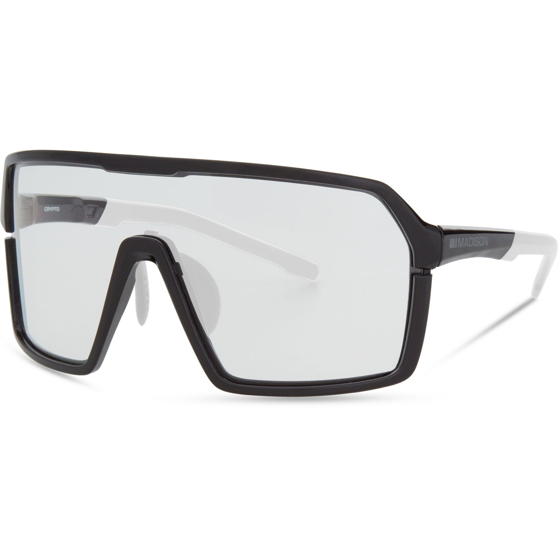 Image of Madison Crypto Gloss Black Sunglasses Clear