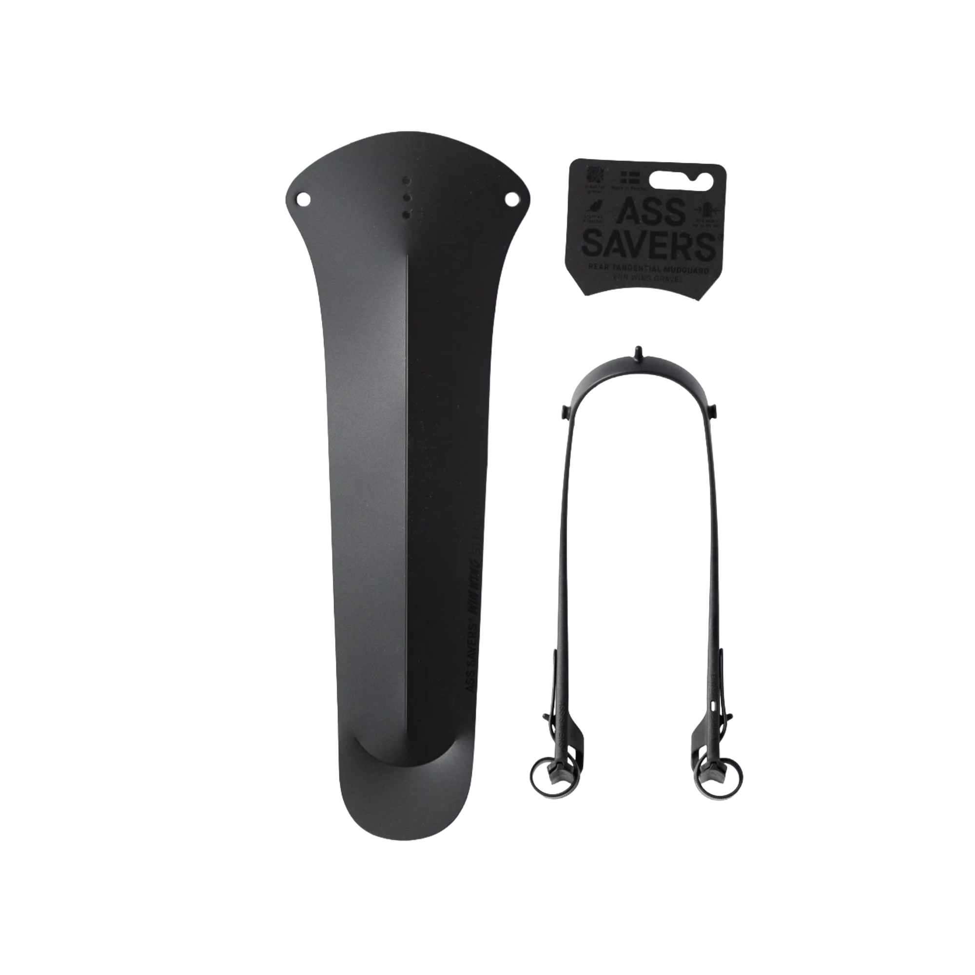Image of Ass Savers Win Wing Gravel 2 Rear Mudguard Stealth Black