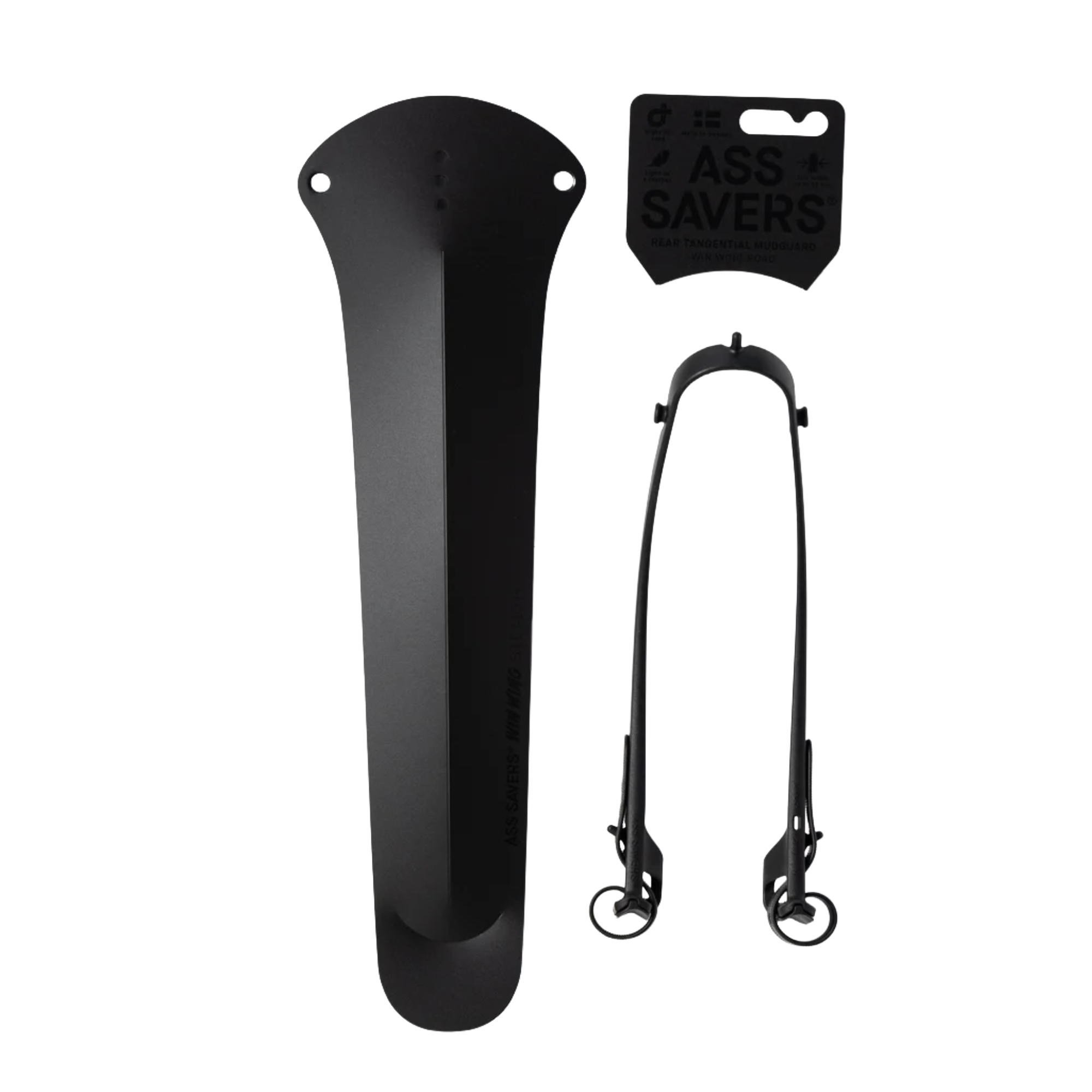 Image of Ass Savers Win Wing Road 2 Rear Mudguard Stealth Black